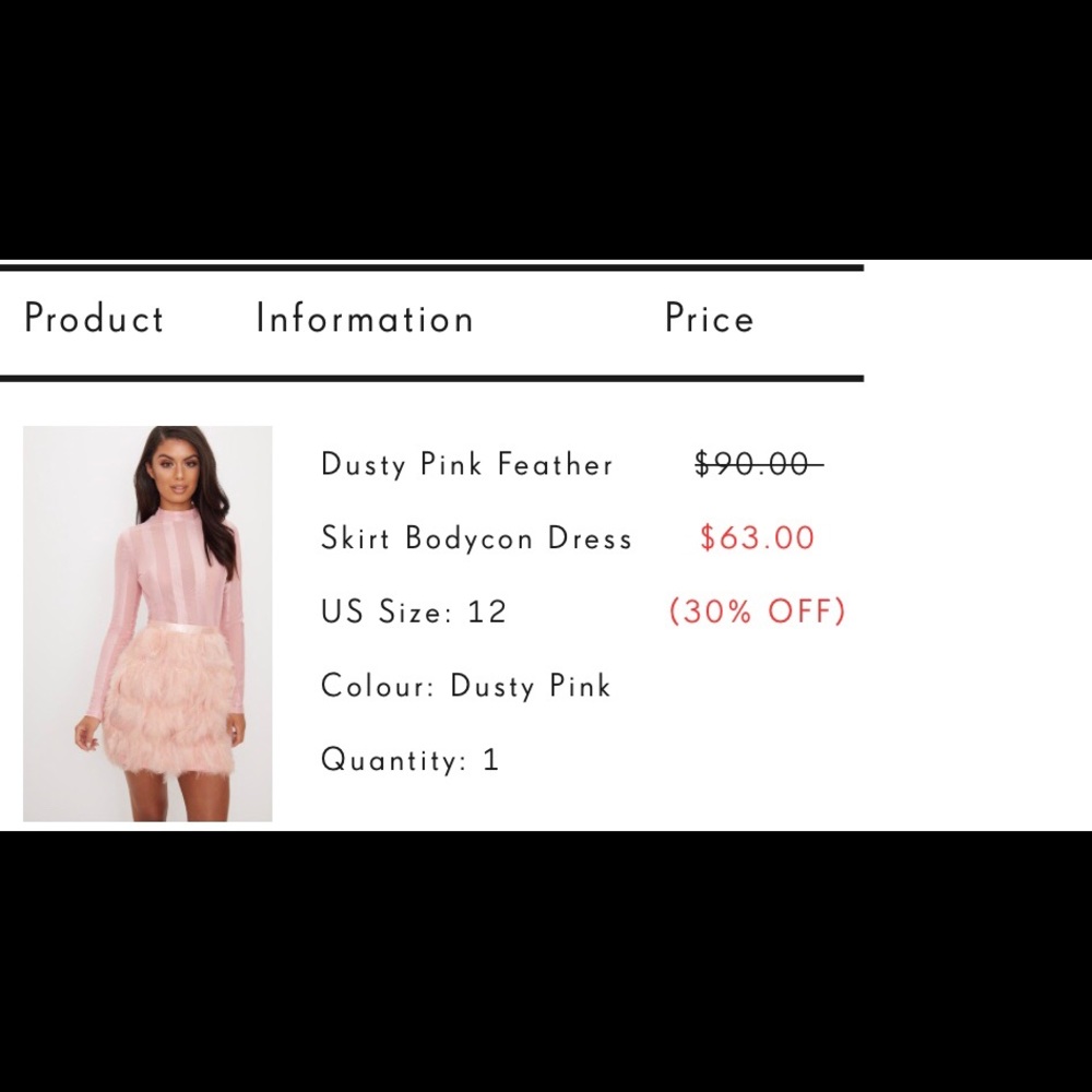 Pink feather dress